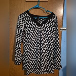 Womens White House Black Market Blouse Sz 12P Peitite Pre Owned
